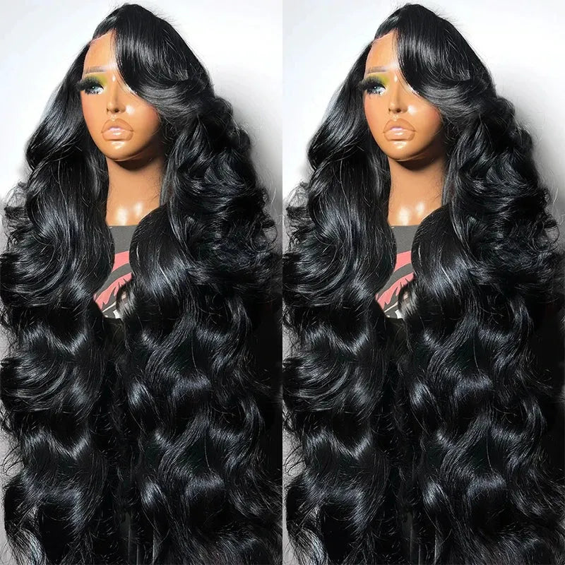 13x4 Body Wave Transparent Lace Front Wigs Human Hair Pre Plucked