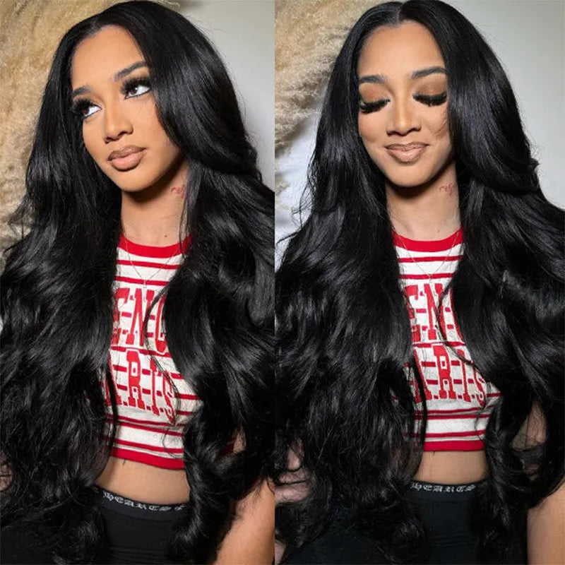 13x4 Body Wave Transparent Lace Front Wigs Human Hair Pre Plucked