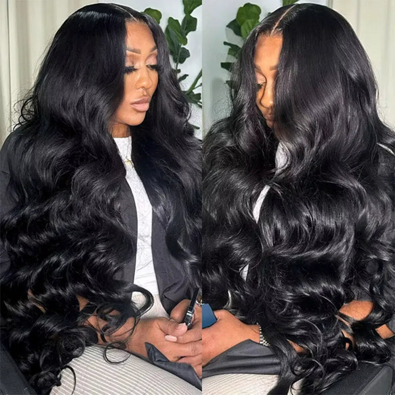 13x4 Body Wave Transparent Lace Front Wigs Human Hair Pre Plucked