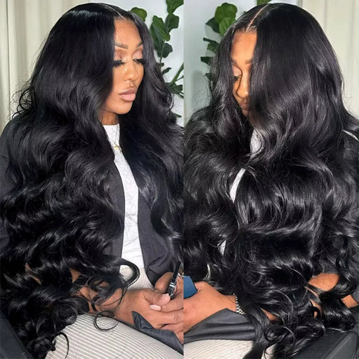 13x4 Body Wave Transparent Lace Front Wigs Human Hair Pre Plucked