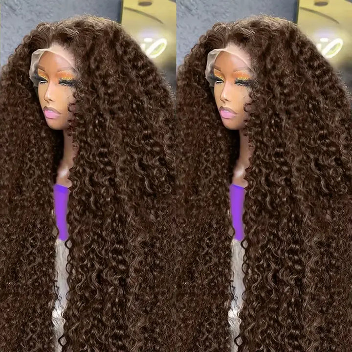 Perruque en cheveux humains lisses avec dentelle frontale transparente 13x4