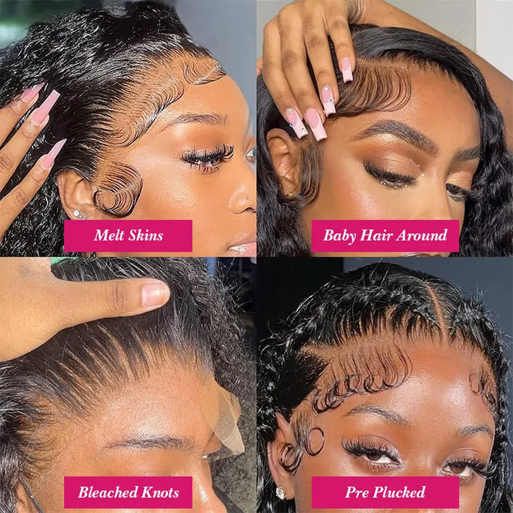 13x4 Transparent Lace Frontal Jerry Curly Human Hair Wig