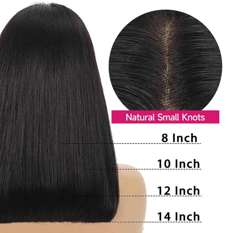 13x4 Lace Frontal Straight Hair Bob Wig Natural Color