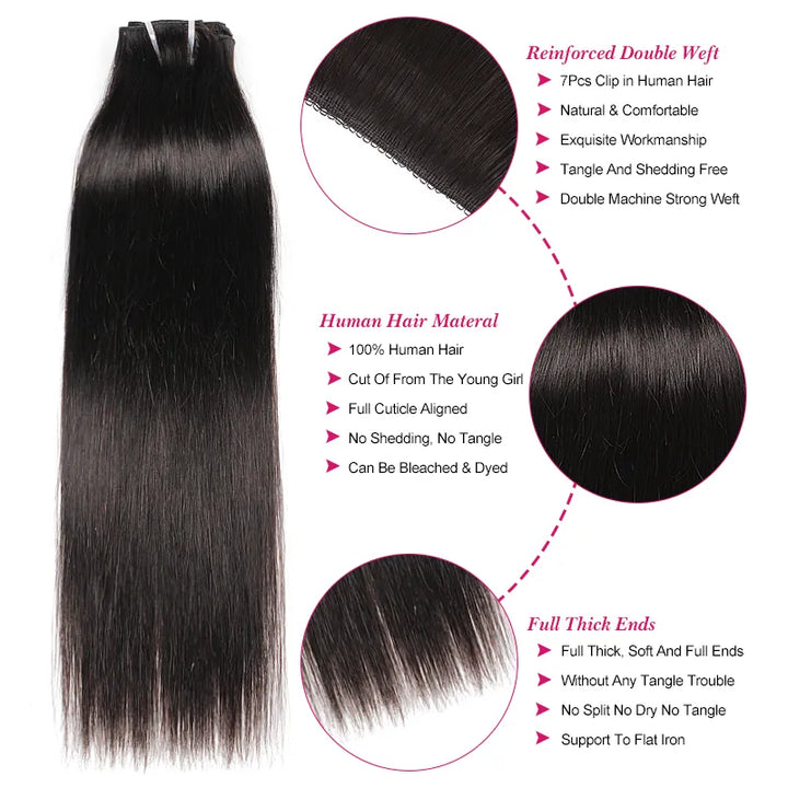 Clip-In Extensions | DIY Easy to Install | 100% Remy Hair