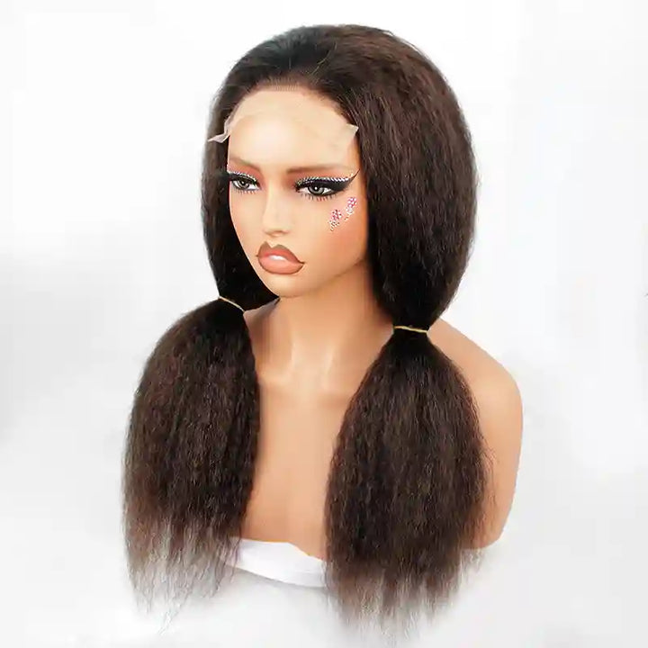 5x5 Transparent Lace Kinky Straight  Wig Online
