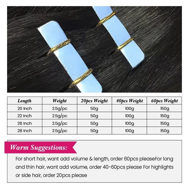 Tape In Hair Extensions | Easy To Install