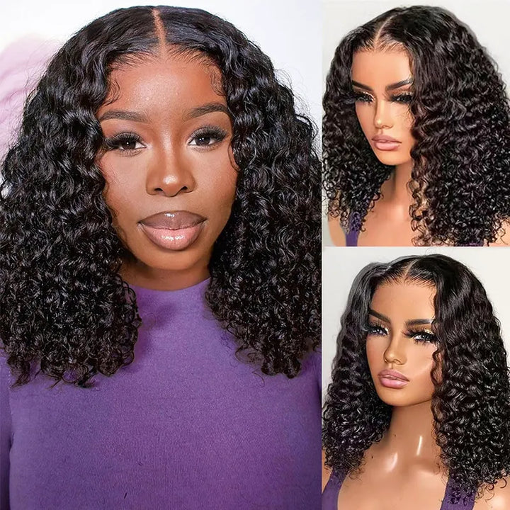 Short BOB 4x4 Lace Cosure Jerry Curly Hair Wig Online For Sale