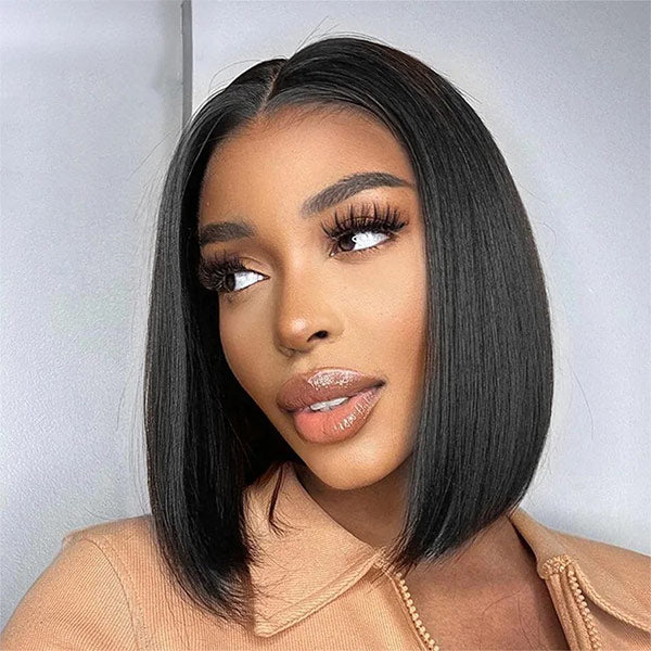 Short Bob 4x4 Lace Cosure Straight Hair Wig Online For Sale