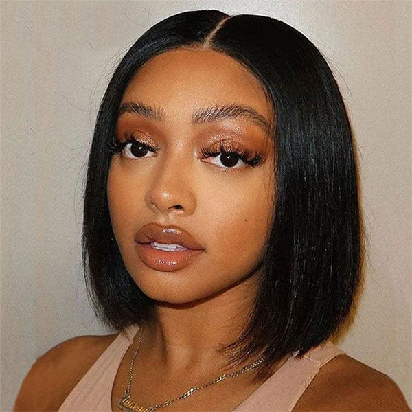 Short Bob 4x4 Lace Cosure Straight Hair Wig Online For Sale