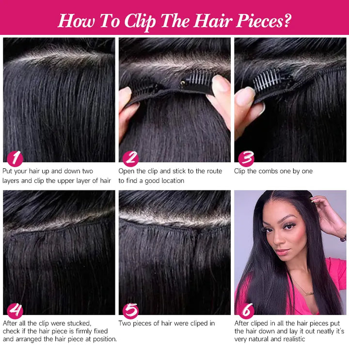 Clip-In Extensions | DIY Easy to Install | 100% Remy Hair