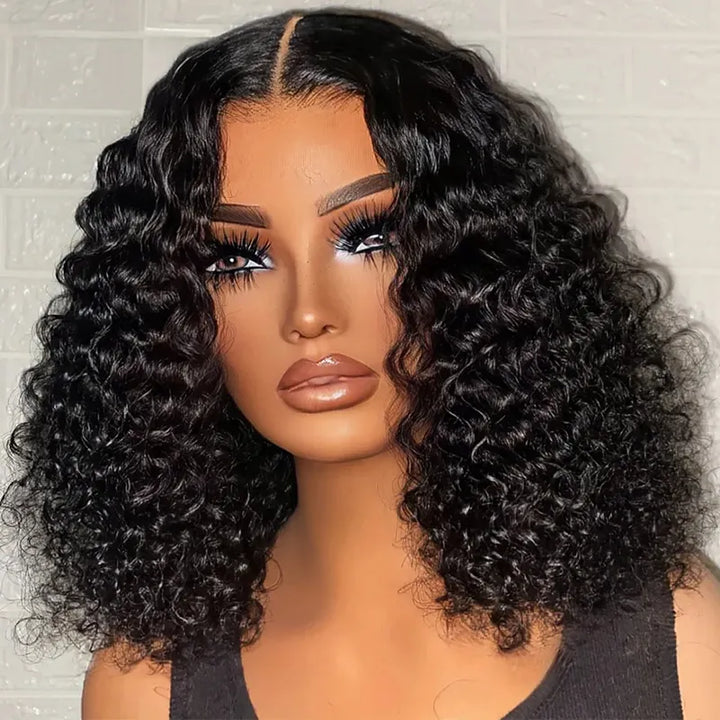 Deep Wave Hair Short Bob 5x5 Lace Closure Wig