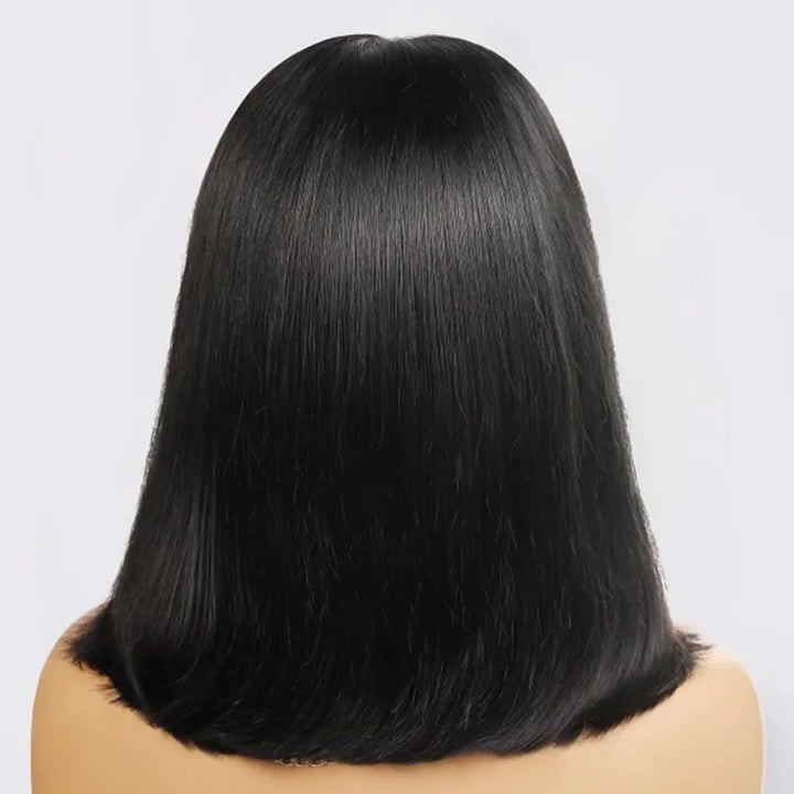 5x5 Lace wig Human Hair Straight Bob Wig