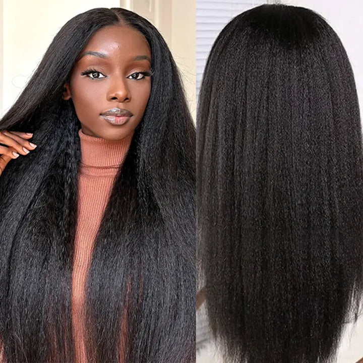 5x5 Transparent Lace Kinky Straight  Wig Online
