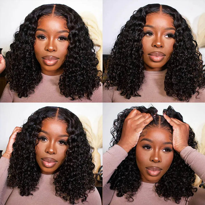 5x5 Lace Closure Bob Wig Jerry Curly Hair