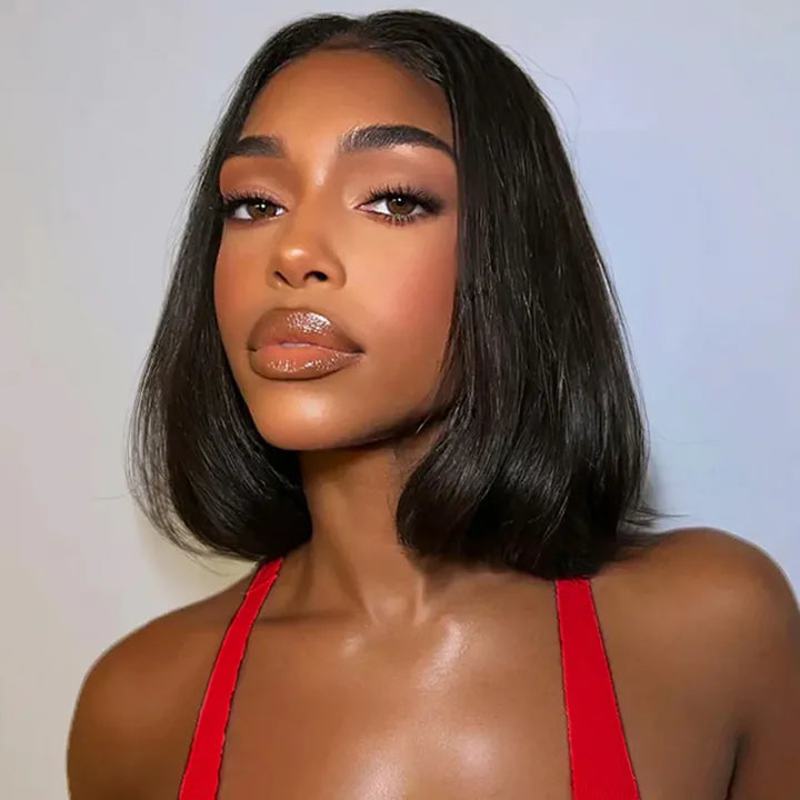 Short Bob 4x4 Lace Cosure Straight Hair Wig Online For Sale