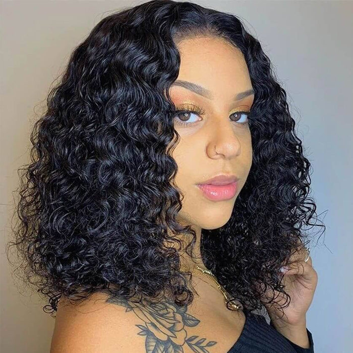 Short Bob 13x4 Deep Wave Lace Front Wig Online For Sale