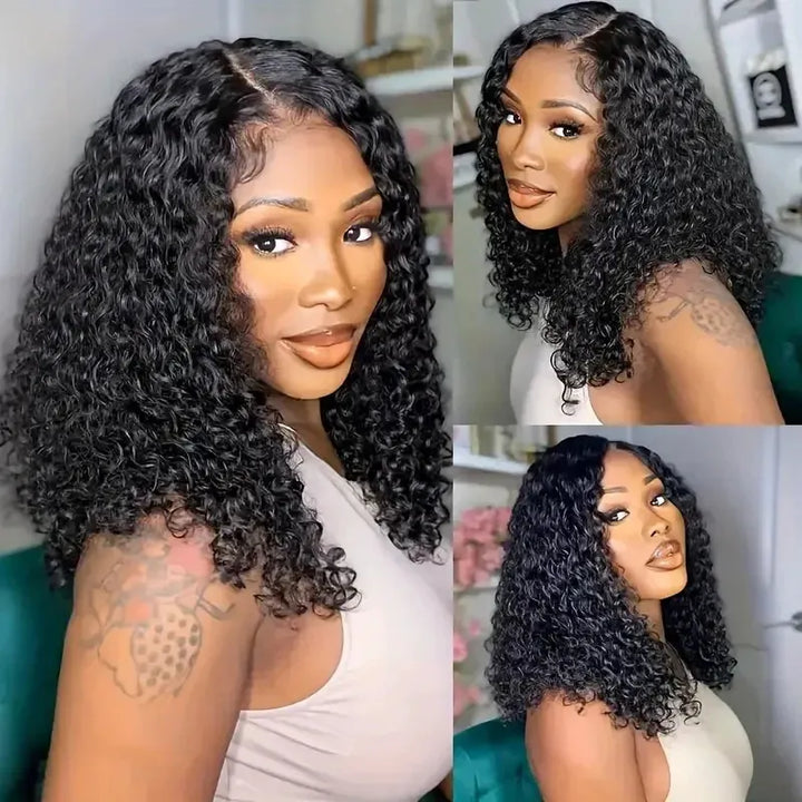 Deep Wave Hair Short Bob 5x5 Lace Closure Wig