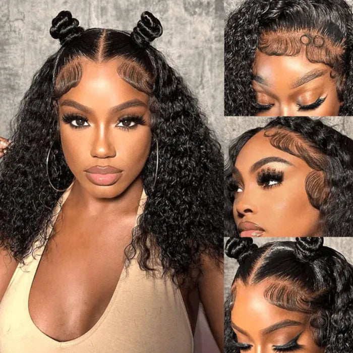 13x4 Transparent Lace Frontal Jerry Curly Human Hair Wig