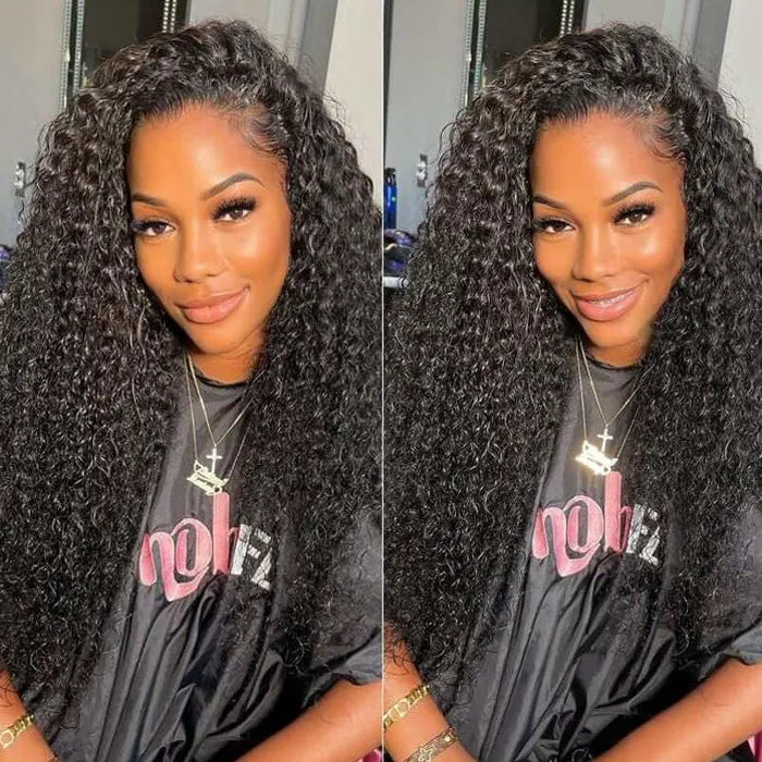 13x4 Transparent Lace Frontal Jerry Curly Human Hair Wig