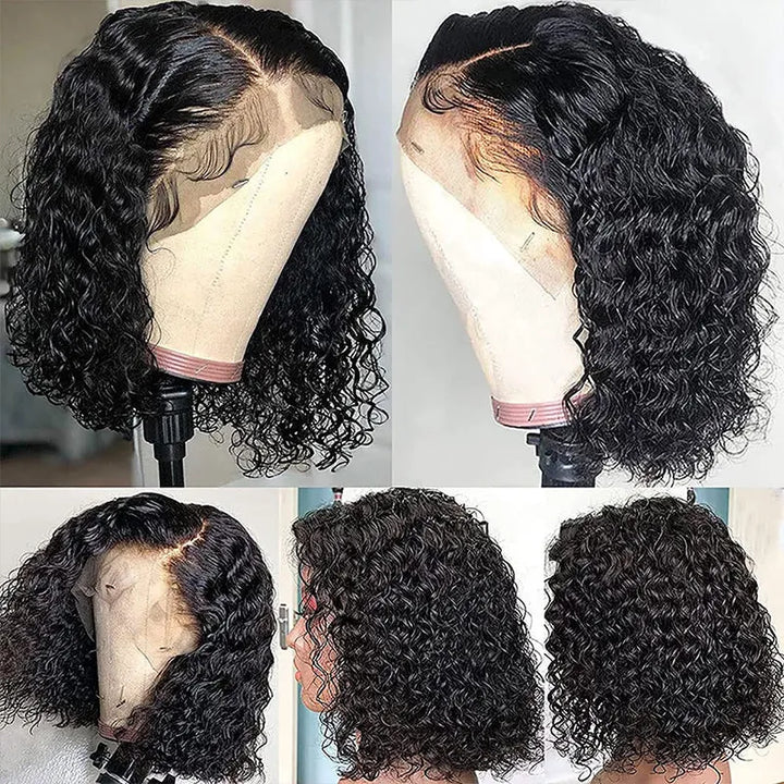 Short Bob 13x4 Deep Wave Lace Front Wig Online For Sale