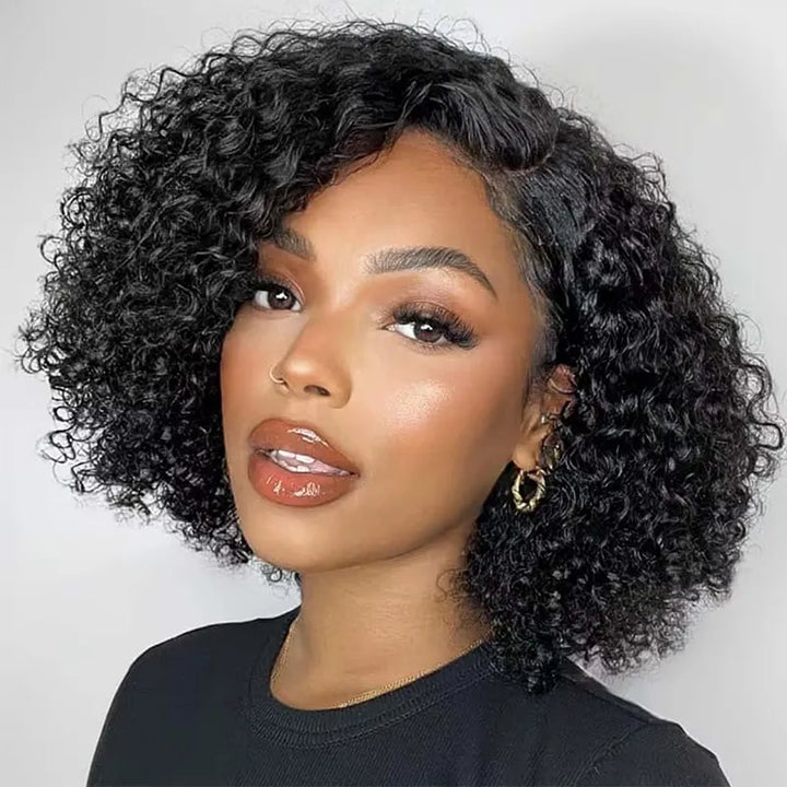 Short BOB 4x4 Lace Cosure Jerry Curly Hair Wig Online For Sale