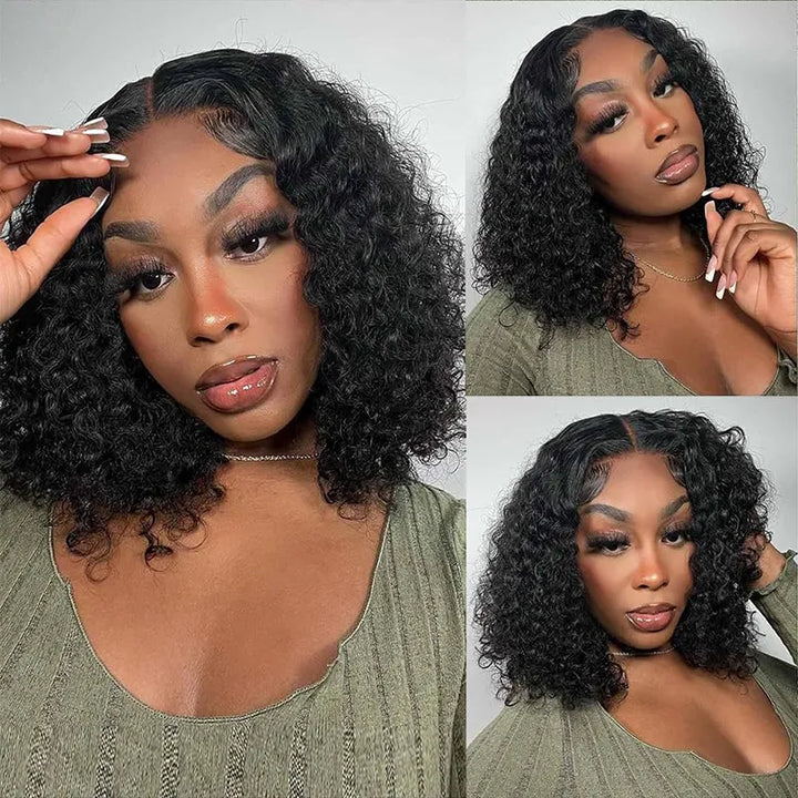 Short Bob 13x4 Deep Wave Lace Front Wig Online For Sale