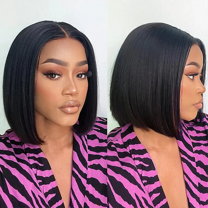 Short Bob 4x4 Lace Cosure Straight Hair Wig Online For Sale