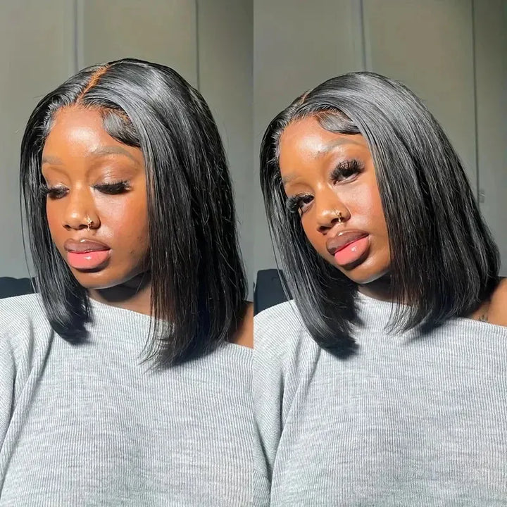 Short Bob 4x4 Lace Cosure Straight Hair Wig Online For Sale