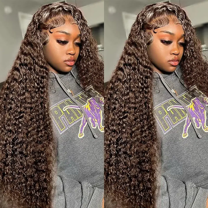 Perruque en cheveux humains lisses avec dentelle frontale transparente 13x4