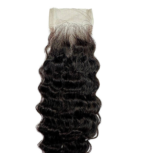 2x6 Tranoarent Lace Closure Deep Wave Human Hair