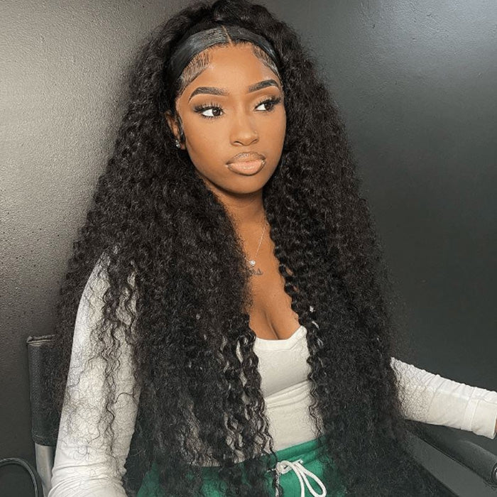 13x4 Tranparent Lace Front Human Hair Deep Wave Wigs