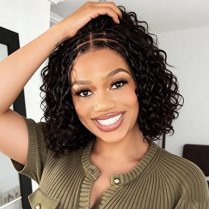 Peluca de cabello humano liso con encaje frontal transparente de 13 x 4 