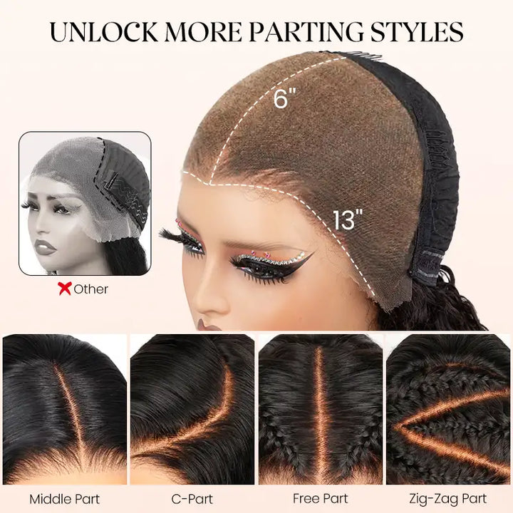 13×6 Glueless Burmese Curly Lace Wig – Pre-Cut Lace, Beginner Friendly