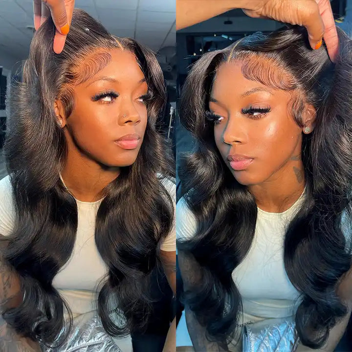 13x4 HD Lace Fronral with 2 Bundles  Human Hair Weave Extensions