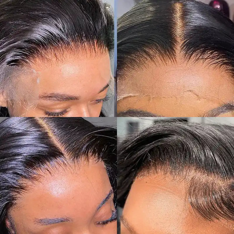 5x5 HD Lace Closure  with 3 Bundles Straight & Body Wave Human Hair Weave Extensions