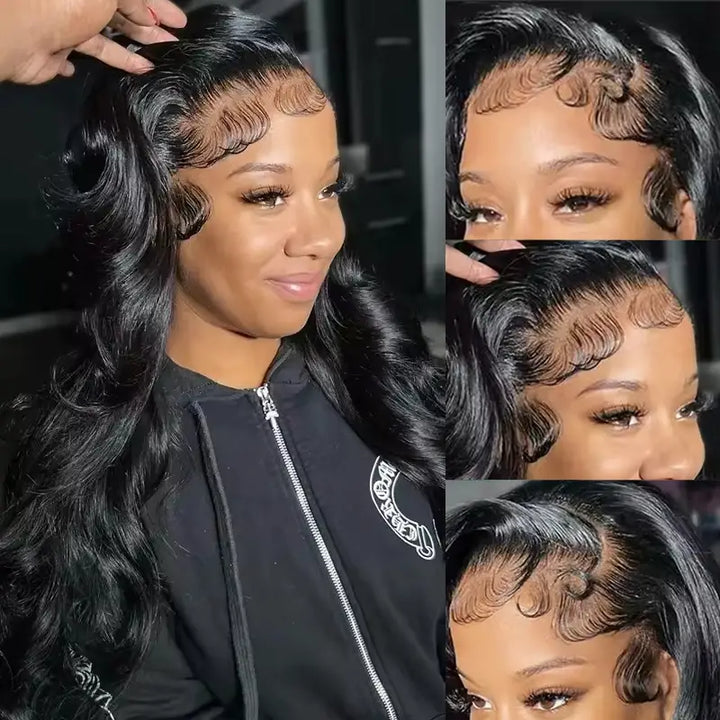 Cabello ondulado 13X4 con frente de encaje HD 