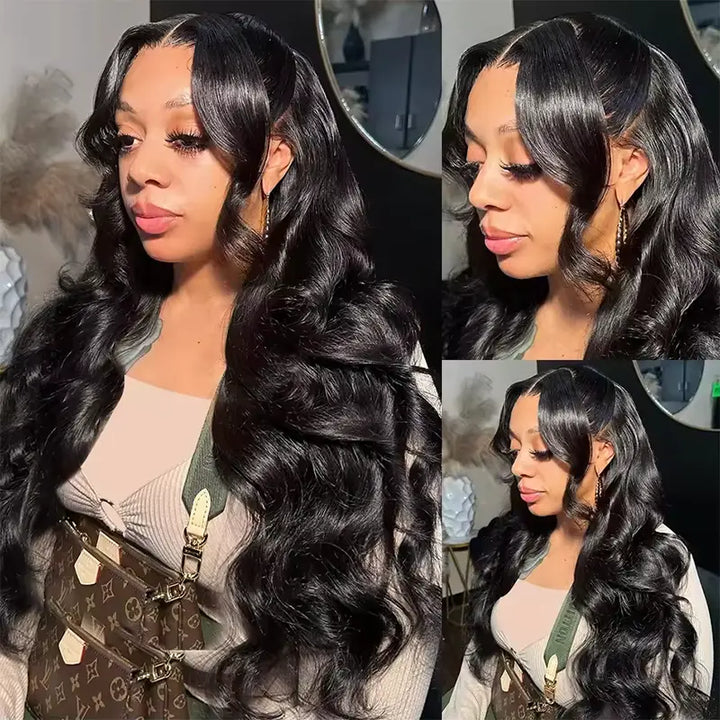 Cabello ondulado 13X4 con frente de encaje HD 