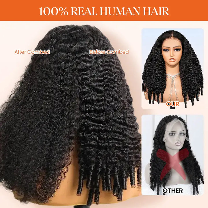 Peluca de cabello humano liso con encaje frontal transparente de 13 x 4 