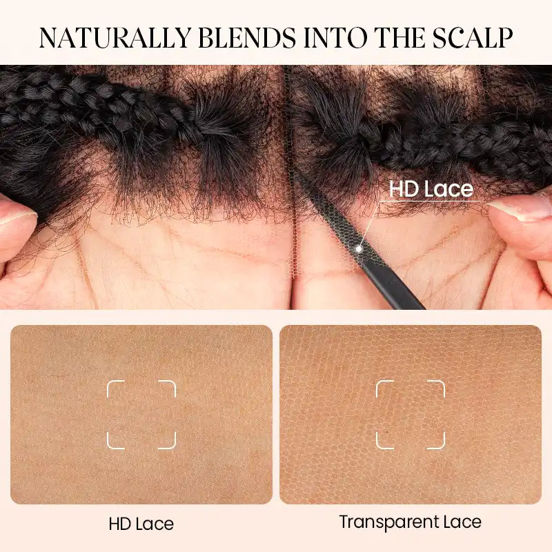 T1B/4 Boho Braided Curly Wig 5x5 HD Lace Drawstring Glueless Human Hair Wig