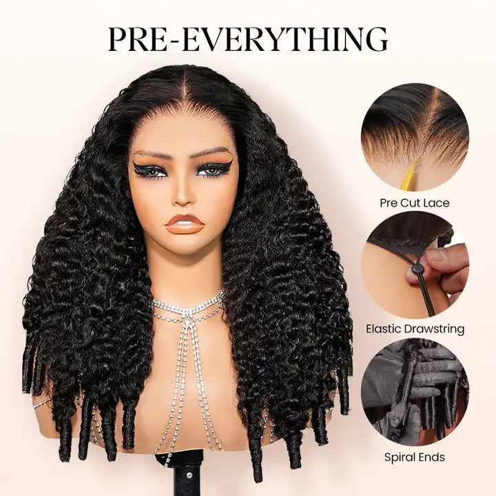 13?¡§¡é6 Glueless Burmese Curly Lace Wig ?¡ìC Pre-Cut Lace, Beginner Friendly, 200% Density
