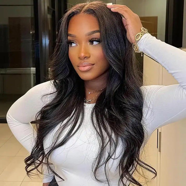 $99 =2 Wigs | 24" 5x5 Lace Body Wave Wig &  Human Hair Bob Wig with Bangs
