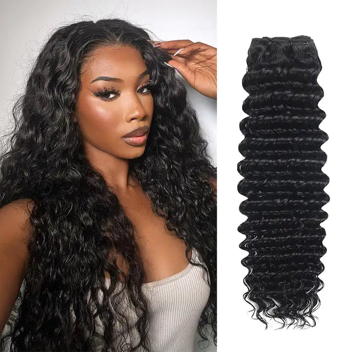 5x5 HD Lace Closure with 3 Bundles Curly Human Hair Weave Extensions