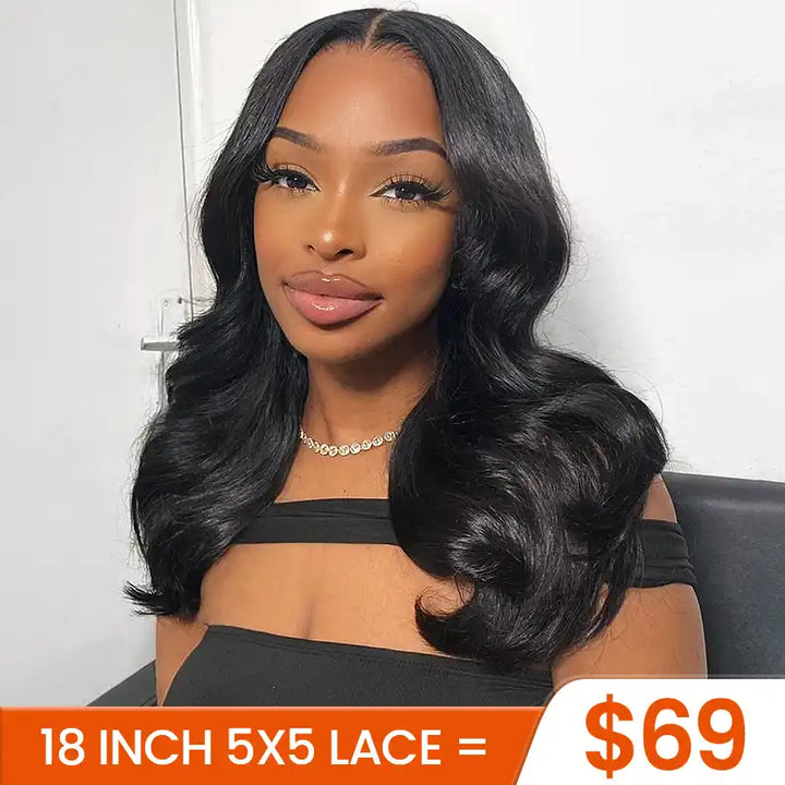 Perruque en cheveux humains lisses avec dentelle frontale transparente 13x4 