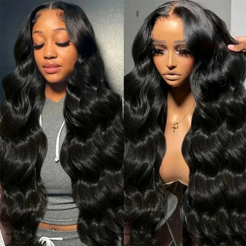 13x4 Body Wave Transparent Lace Front Wigs Human Hair Pre Plucked