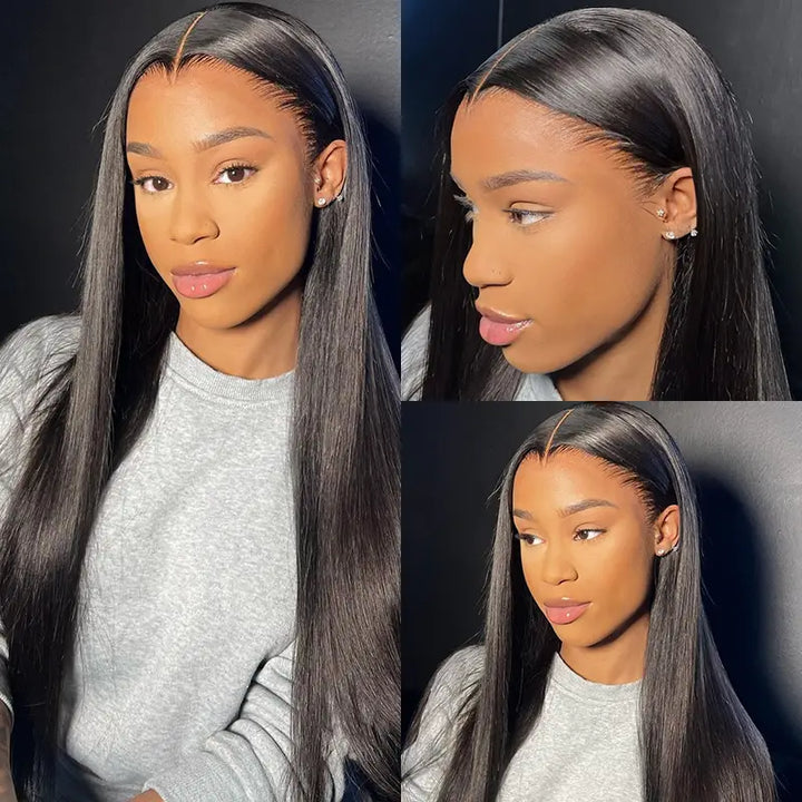 Cabello humano liso con encaje frontal HD de 13 x 4 