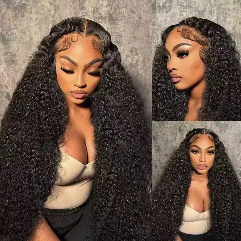 Peluca de cabello humano liso con encaje frontal transparente de 13 x 4 