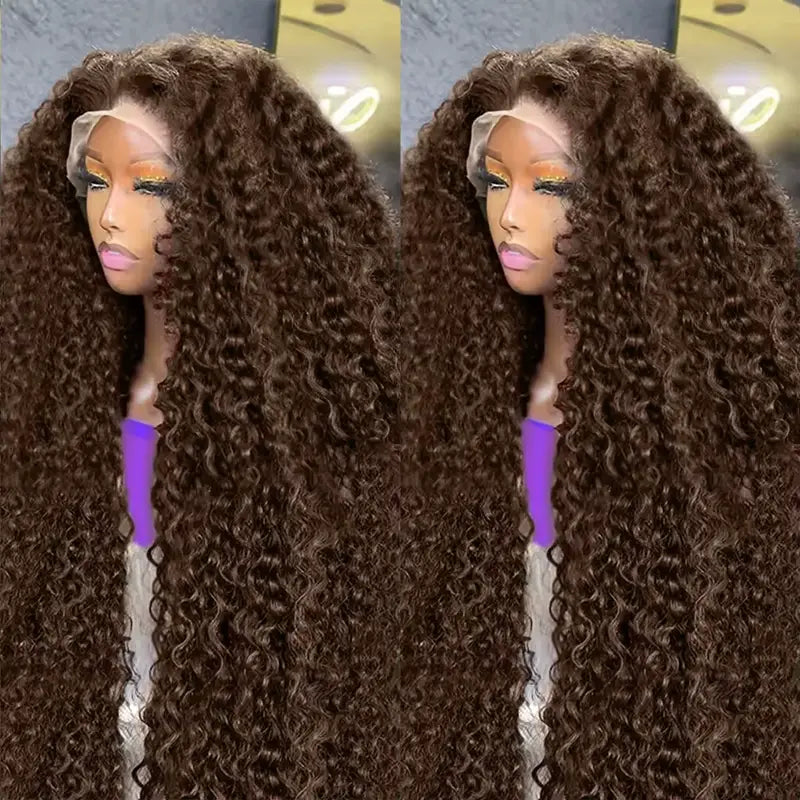 Perruque en cheveux humains lisses avec dentelle frontale transparente 13x4 