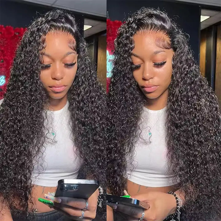 Peluca de cabello humano liso con encaje frontal transparente de 13 x 4 