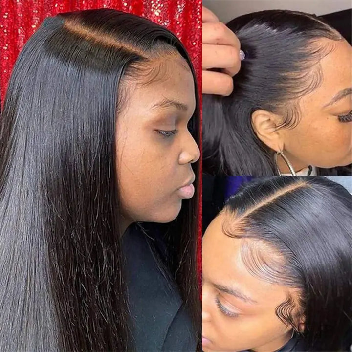 13x4 Transparent Lace Frontal Straight Human Hair Wig