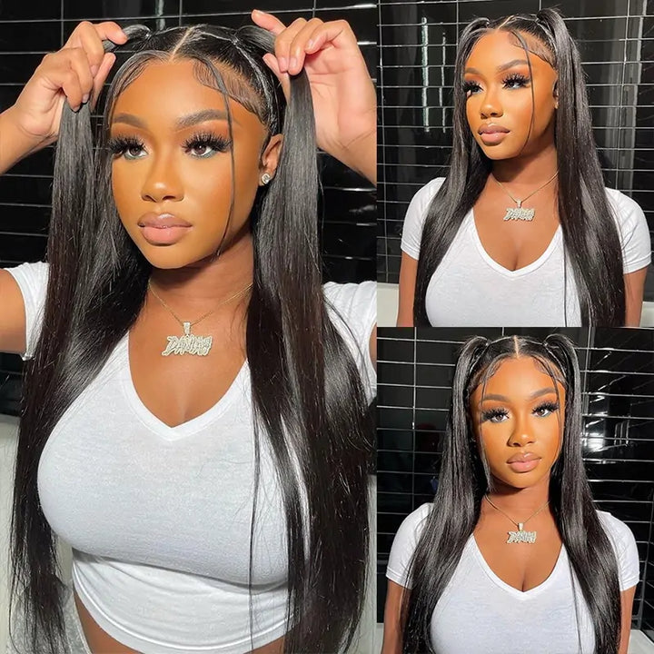 13x4 Transparent Lace Frontal Straight Human Hair Wig